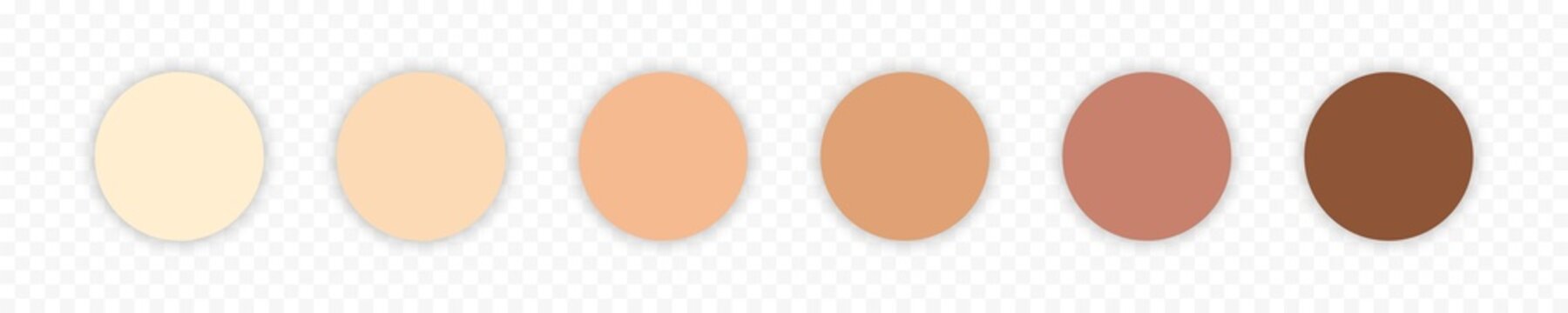 Skin Tone Color Palette. Tan Level. Different Human Skin Tones. Vector Graphic EPS