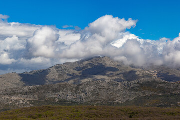 Mountains landscape in the backcountry of Croatia