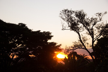 sunset in the mountains