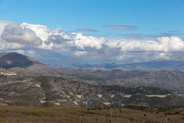 Mountains landscape in the Croatia. Sunny summser day.