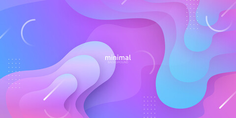 Abstract background design colorful geometric fluid shapes elements vector