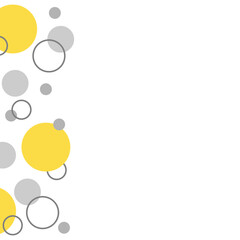 ジオメトリックなフレーム　正方形　イエロー＆グレー