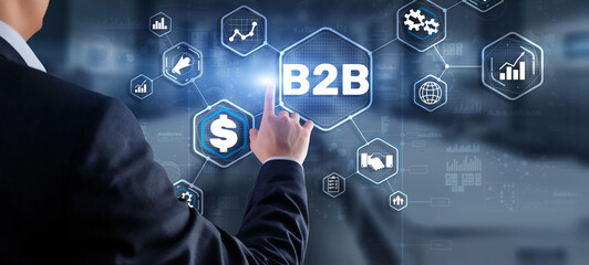 B2B Business Technology Marketing Company Commerce concept. Business to Business