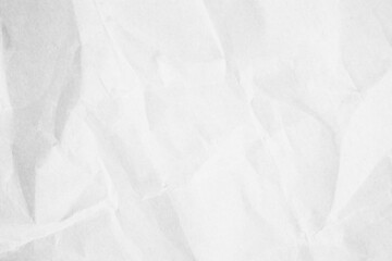 Crumpled white paper texture background for various purposes.