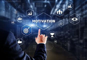 Motivation personality development concept. Achieving any goals