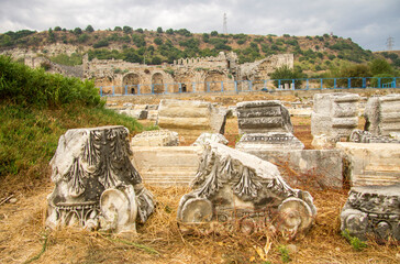 Ruins of ancient roman town Perge, Antalya Turkey
