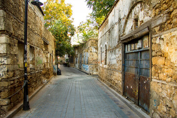Street of old town Kaleici, Antalya Turkey at day time