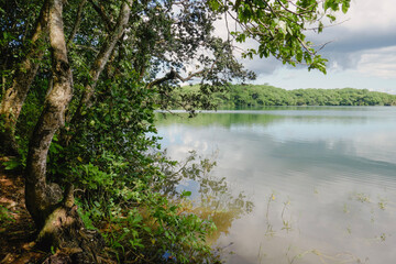 Scenic view of Kingili Crater Lake, a crater lake in Mbeya, Tanzania