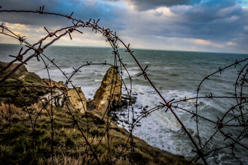 Naklejka premium Rocher de la Pointe du Hoc