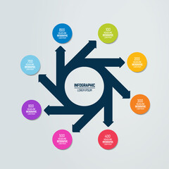 Flowchart scheme, workflow diagram. Vector infographic.