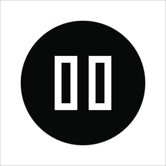 Pause icon, vector illustration. Flat design style. vector pause icon illustration on white background, pause icon Eps10. pause icon graphic symbol vector design.