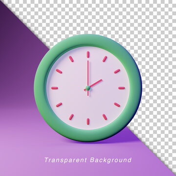 3D Clock icon 02.00 AM Transparent Background