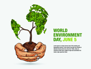 World Environment day concept, eco friendly design, june 5