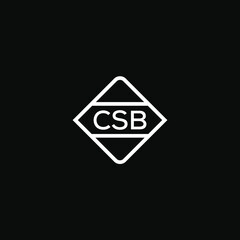 CSB letter design for logo and icon.CSB monogram logo.vector illustration with black background. - obrazy, fototapety, plakaty