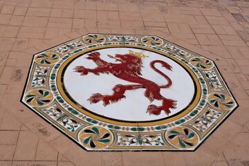 Coat of arms of Spain castle 