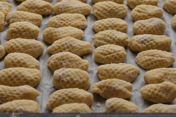 potato gnocchi shaped by a cheese grater 