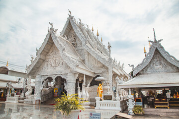 Wat Ming Muang white temple in Nan province, Thailand