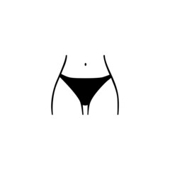Underpants tanga lingerie icon isolated on white