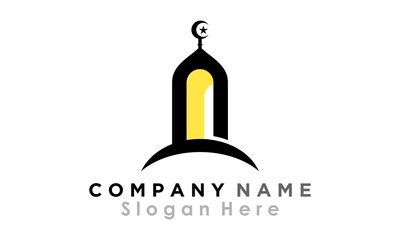 simple mosque architecture vector logo