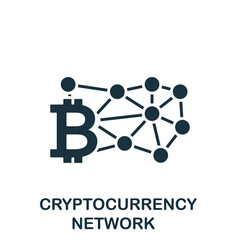 Cryptocurrency Network icon. Monochrome simple Cryptocurrency icon for templates, web design and infographics