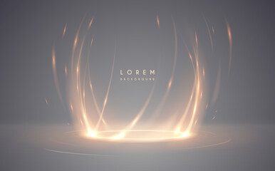 Abstract golden light lines effect © d1sk