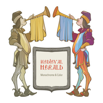 Medieval sale herald trumpet