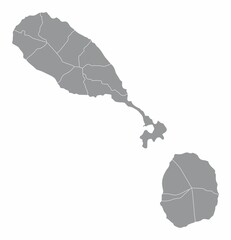 Saint Christopher and Nevis administrative map
