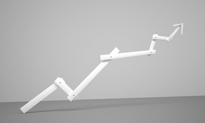 Fototapeta premium abstract arrow as icon symbol in front of background - 3D Illustration