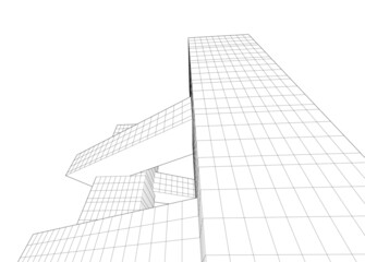 Modern architecture vector 3d illustration