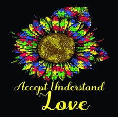 Autism Awareness Vector Illustrations, Autism Awareness t shirt design