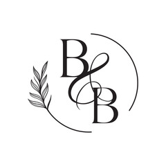 bb, bb, Elegant Wedding Monogram, Wedding Logo Design, Save The Date Logo