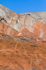 Multicolored beautiful mountains in Azerbaijan