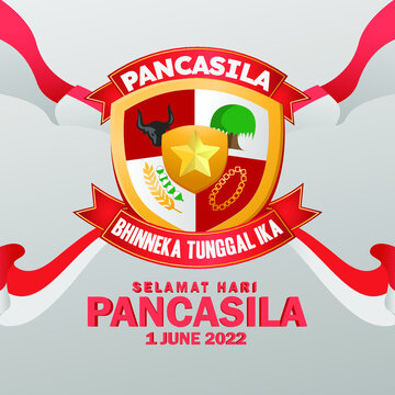 Selamat hari pancasila means happy pancasila day the symbol of the republic of indonesia 