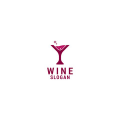 Wine logo icon design template. premium vector