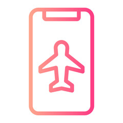 airplane mode gradient icon