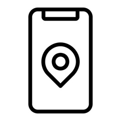 gps line icon