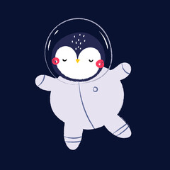 space vector clipart with cute animals, childish illustration