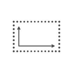 Pixel resolution line outline icon