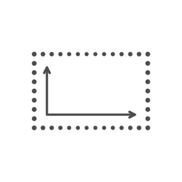 Pixel resolution line outline icon