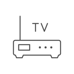 TV box line outline icon