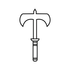 Ax vector icon set. poleaxe illustration sign collection. weapon symbol or logo.