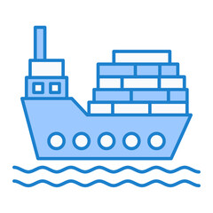 Cargo Ship Icon Design