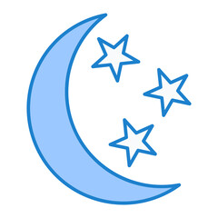 Moon And Stars Icon Design