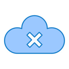 Obraz premium Cloud Reject Icon Design