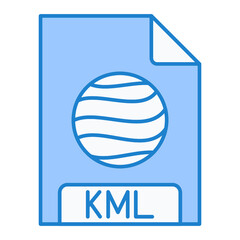 KML File Format Icon Design