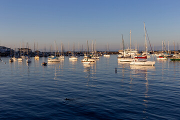 Fototapeta premium A view on marina with boats