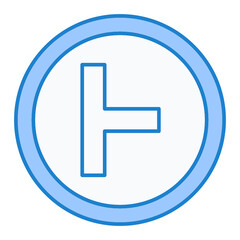 Side Road Right Icon Design