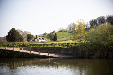 Naklejka premium View of the river Severn from the village of Arley in England