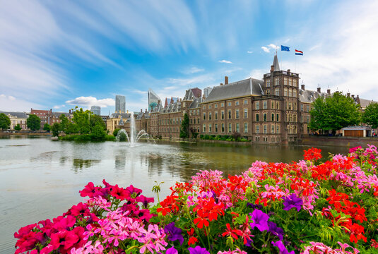 Binnenhof (Dutch parliament) in Hague, Netherlands