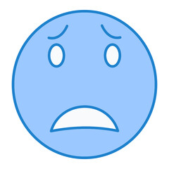Afraid Emoji Icon Design